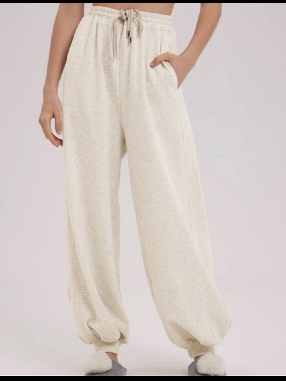 NAP Loungewear Pants Womens Large Cream